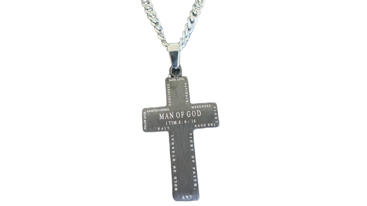 Black Thorn Cross Necklace – KingdomWear