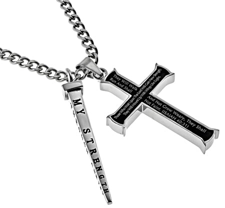 Black Cross Nail Necklace – KingdomWear