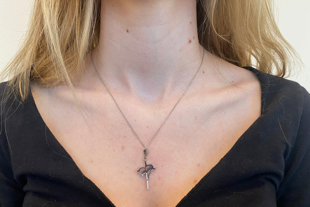 Women's Heart's Desire Cross Necklace