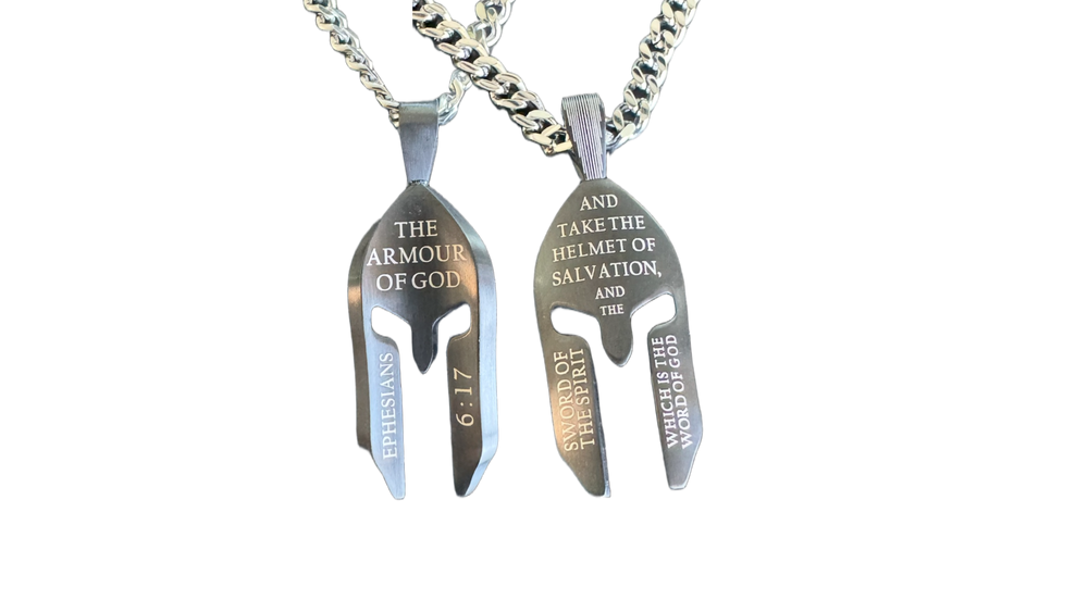 Black Helmet Necklace