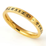 Women's Princess Ring Blessed - Gold Tone