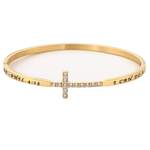 Cross Bangle Bracelet