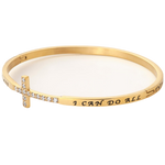 Cross Bangle Bracelet