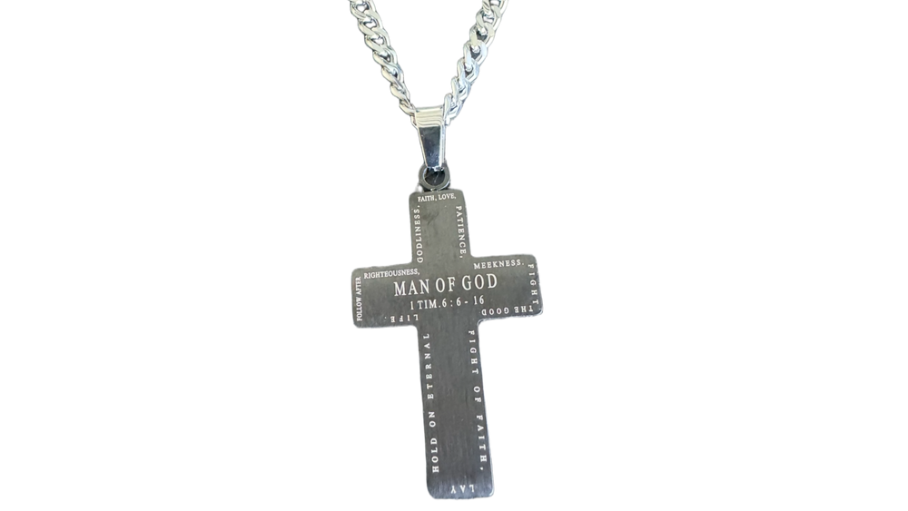Black Thorn Cross Necklace