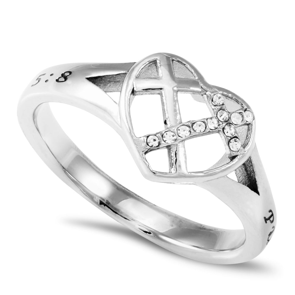 Women's CZ Patchwork Cross Ring