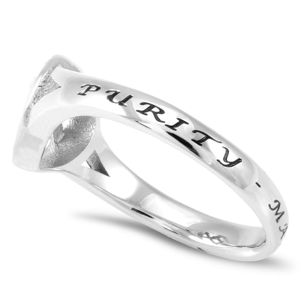 CZ Patchwork Cross Ring