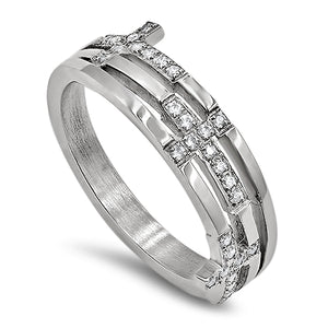 
                
                    Load image into Gallery viewer, Women&amp;#39;s Trinity Cross Ring
                
            