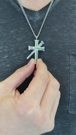 
                
                    Load and play video in Gallery viewer, Established Silver Cross Necklace
                
            