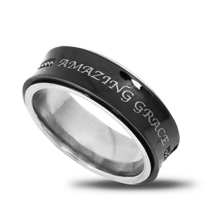 Girl's Black Spinner Ring