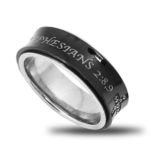 
                
                    Load image into Gallery viewer, Girl&amp;#39;s Black Spinner Ring
                
            