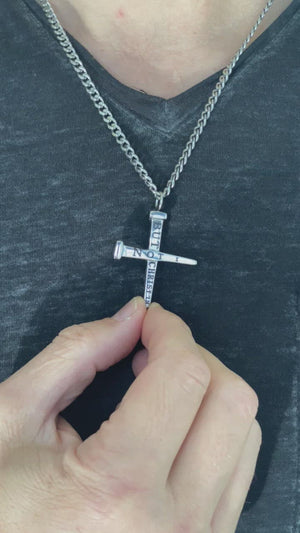 
                
                    Load and play video in Gallery viewer, 2 Nail Cross Necklace
                
            
