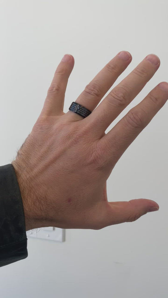 
                
                    Load and play video in Gallery viewer, Black Logos Ring
                
            