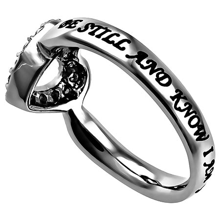 Women's CZ Open Heart Ring