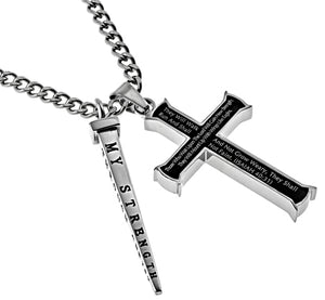 Men's Black Cross Nail