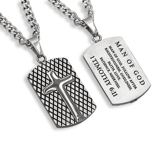 Diamond Back Shield Cross Necklace