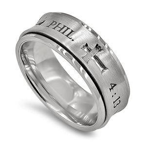 Men's 4 Cross Spinner Ring