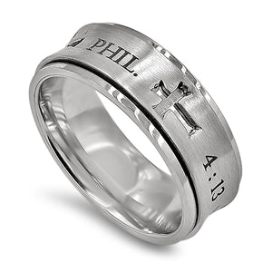 
                
                    Load image into Gallery viewer, Men&amp;#39;s 4 Cross Spinner Ring
                
            