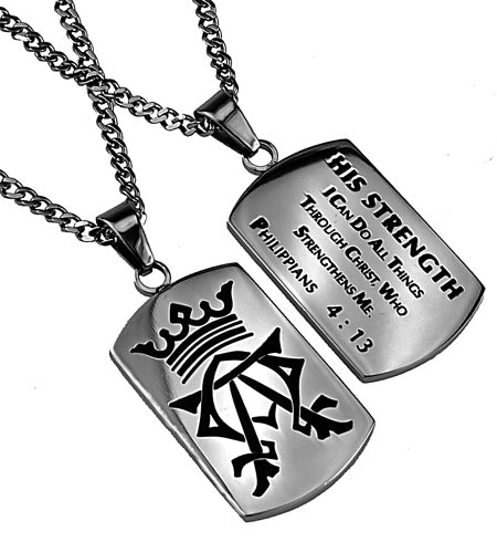 Men's Alpha Omega Dog Tag