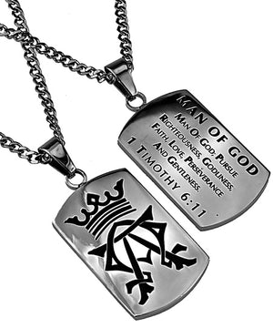 Men's Alpha Omega Dog Tag