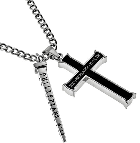 Men's Black Cross Nail