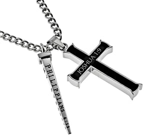 Men's Black Cross Nail