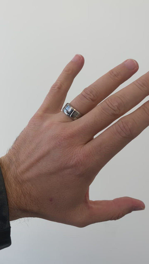 
                
                    Load and play video in Gallery viewer, Silver Iron Cross Ring
                
            