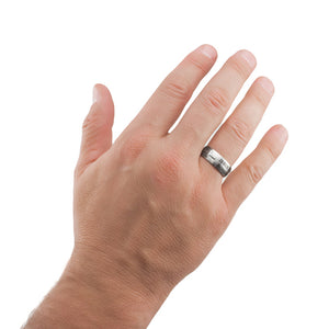 Silver Square Double Cross Ring