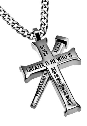 Established Silver Cross Necklace