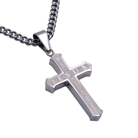 Inlay Cross Necklace
