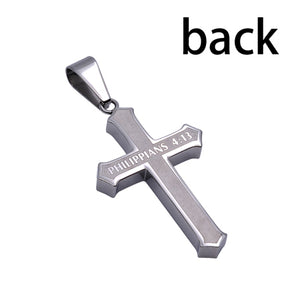 Inlay Cross Necklace