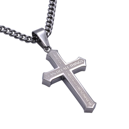 Inlay Cross Necklace