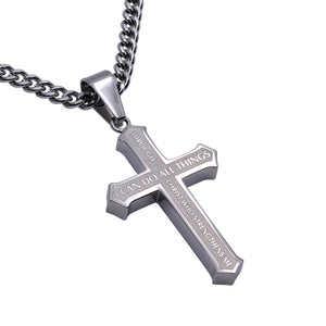 Inlay Cross Necklace