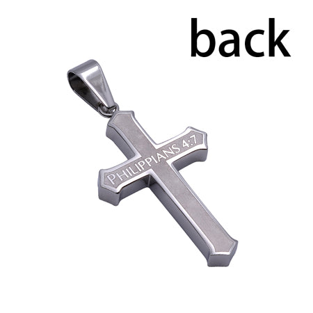 Inlay Cross Necklace