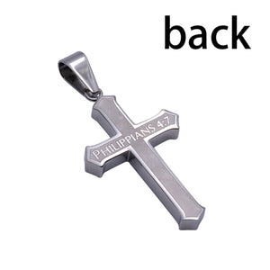 Inlay Cross Necklace