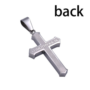 Inlay Cross Necklace