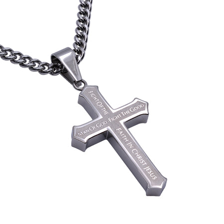 Inlay Cross Necklace