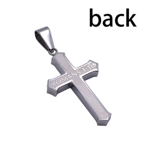 Inlay Cross Necklace