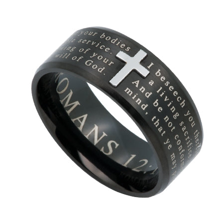 Men's Black Logos Ring