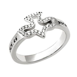 
                
                    Load image into Gallery viewer, Women&amp;#39;s CZ Dove Ring
                
            
