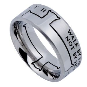 Silver Iron Cross Ring