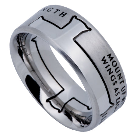 Silver Iron Cross Ring