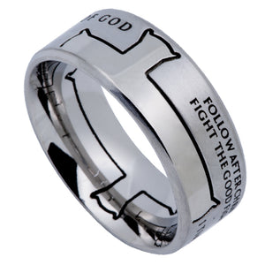 Silver Iron Cross Ring
