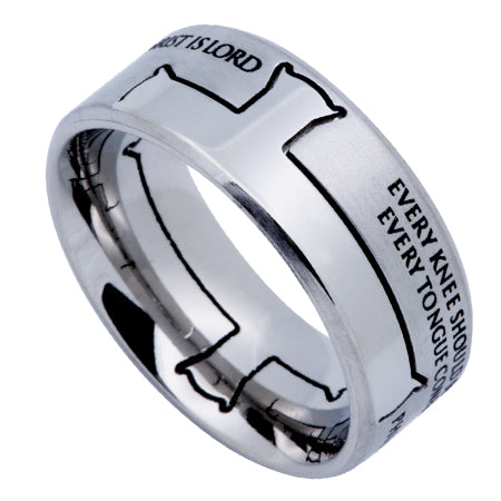 
                
                    Load image into Gallery viewer, Men&amp;#39;s Silver Iron Cross Ring
                
            