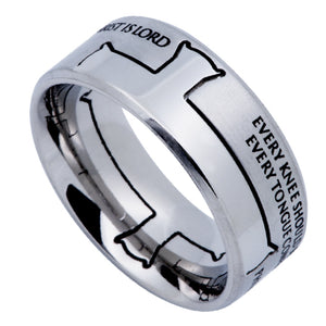 Silver Iron Cross Ring