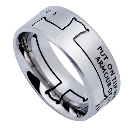 Silver Iron Cross Ring